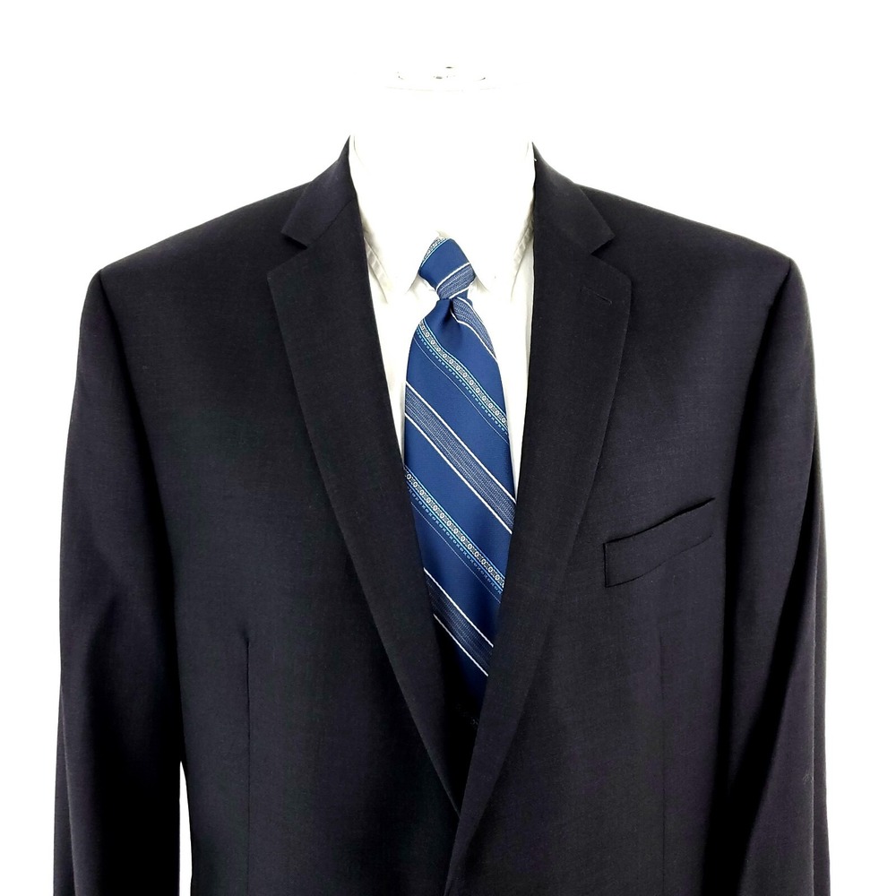 Calvin Klein Wool 2 Button Blazer 42L Or Slim Fit 44L Gray